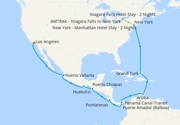 Cruise NY to LA