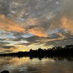 Peru, Amazon River Sunset 1